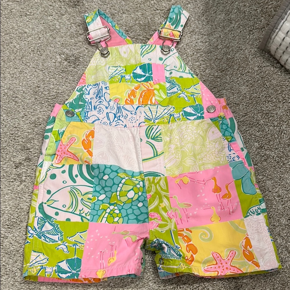 Colorful Patchwork Kids Overalls